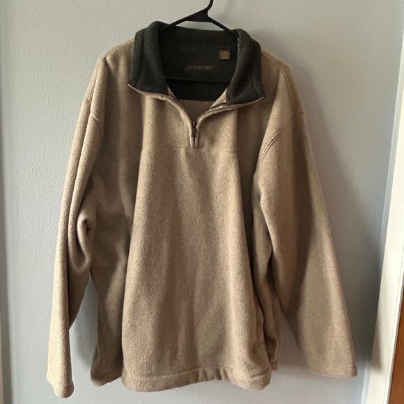 St. John's Bay Other - St John's Bay Tan Fleece 1/4 Zip Pullover Men's Size XL